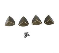 Spelonify 4 protezioni angolari in bronzo da 40 mm, staffe angolari in metallo per baule in legno, baule degli attrezzi e custodie decorative con bordi quadrati
