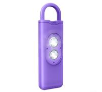 Spelonify Allarme personale con sirena da 130 dB e doppia luce LED stroboscopica, dispositivo di autodifesa portatile per donne, anziani e bambini, allarme di sicurezza di emergenza (viola)