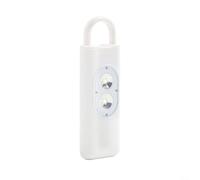 Spelonify Allarme personale con sirena da 130 dB e doppia luce LED stroboscopica, dispositivo di autodifesa portatile per donne, anziani e bambini, allarme di sicurezza di emergenza (bianco)