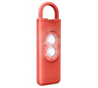 Spelonify Allarme personale con sirena da 130 dB e doppia luce LED stroboscopica, dispositivo di autodifesa portatile per donne, anziani e bambini, allarme di sicurezza di emergenza (arancione e rosso