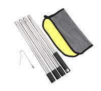 Spelonify Asta di prolunga per la pulizia della piscina in acciaio inossidabile, per la pulizia della piscina, strumento di pulizia della piscina fuori terra, kit di ganci telescopici da 0,2 m o 0,6 m