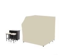 Spelonify Copertura per tavolo da bar in tessuto Oxford 210D, impermeabile, antipolvere, protezione per mobili da esterno, 104 x 96 x 101 cm, resistente alla pioggia, per patio e giardino (beige)