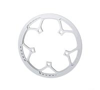 Spelonify Corona pieghevole in lega di alluminio a 54 denti, 130 anelli singoli 12 con, denti larghi e stretti CNC, colore nero, rosso, oro, viola, argento (argento)