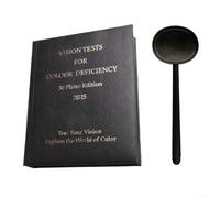 Spelonify Libro di prova per daltonismo, set da 38 piastre con lenti ombreggianti per lo screening delle carenze di colore rosso e verde, test di visione del colore optometrico, stile Ishihara