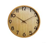 Spelonify Orologio da parete silenzioso, senza ticchettio, 30 cm, grande orologio vintage con numeri 3D, decorazione retrò per soggiorno, camera da letto, ufficio (A)