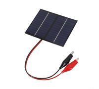 Spelonify Pannello solare portatile da 1,5 W, 12 V, in polyquartzline, per uso esterno, progetti fai da te e montaggio a clip (nero)