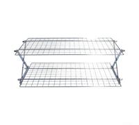 Spelonify Portaspezie pieghevole in ferro e griglia di raffreddamento per pane, organizer multiuso da cucina per piano di lavoro o armadio, robusto ripiano in metallo per barattoli e cottura, nero