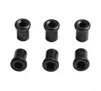 Spelonify Puntali per corde per chitarra, in lega di zinco, boccole di montaggio per chitarre, manicotti in filo di argento, nero e oro, parti di ricambio per corde, 6 pezzi (nero)