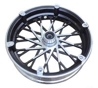 Spelonify Ruota anteriore per scooter da 25,4 cm, 3.00-10, mozzo senza camera d'aria con freno di retromarcia, in lega di alluminio, ricambio per scooter e ciclomotore