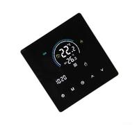 Spelonify Termostato elettrico per riscaldamento a pavimento, regolatore programmabile da -90 °C per riscaldamento a pavimento, deviazione regolabile, regolatore da parete per PC ignifugo, nero (nero)