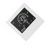 Spelonify Termostato elettrico per riscaldamento a pavimento, statistica programmabile per riscaldamento a pavimento, controllo temperatura -90 °C, PC ignifugo, deviazione regolabile, nero (bianco)