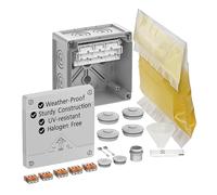 SPELSBERG Abox Pro XT SL-4² - Scatola di derivazione IP68 con resina colata e connettori per cavi, accessori per recinzione elettrica con terminali rialzati e senza viti, 450 V, per uso industriale ed