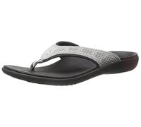 Spenco Breeze, Sandali a Ciabatta Donna, Nero Argento, 36 EU