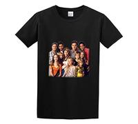 Spend Freely Womens Artist Pre-Cotton Full House Tshirt Unisex 100% Cotton Short-Sleeve T-Shirts Black M