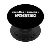 Spendere meno di guadagnare è vincere PopSockets PopGrip Adesivo