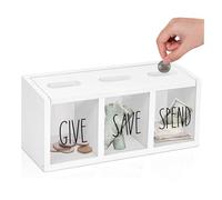 Spendi risparmia regala salvadanaio, salvadanaio, insegna ai bambini come donare e risparmiare, visualizzato per barattolo portamonete per bambini, ragazzi e rag