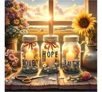 Speranza Amore Fede Puzzle da 300 pezzi per Adulti 35x35cm, 300 pezzi puzzle Difficile Per adulti, Puzzles impegnativo perfetto per serate di gioco, Idea Regalo Uomo e Donna
