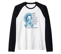 Speranza Amore Sostenere Coraggio Forza Combattimento Tipo 1 Diabete Maglia con Maniche Raglan
