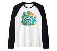 Speranza Ancora l'Anima Ebrei 6:19 Christian Beach Maglia con Maniche Raglan