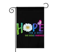 Speranza di una cura Fiore della consapevolezza delle malattie rare Bandiere da Giardino 12,5x18 Pollici - Banner dai Colori Vivaci per Decorazioni Esterne di Giardini e Case - Idee Regalo