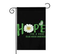 Speranza di una cura - Fiore simbolo della consapevolezza sulla celiachia Bandiere da Giardino 12,5x18 Pollici - Banner dai Colori Vivaci per Decorazioni Esterne di Giardini e Case - Idee Regalo