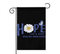 Speranza di una cura: il fiore simbolo della consapevolezza sulla sindrome dell'intestino irritabile. Bandiere da Giardino 12,5x18 Pollici - Banner dai Colori Vivaci per Decorazioni Esterne di Giardi