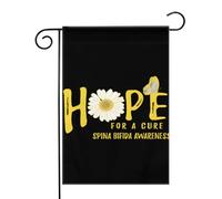 Speranza di una cura: il fiore simbolo della consapevolezza sulla spina bifida. Bandiere da Giardino 12,5x18 Pollici - Banner dai Colori Vivaci per Decorazioni Esterne di Giardini e Case - Idee Regal