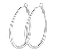 Speranza Orecchini Gold Teardrop Hoops Or Silver Hoop Earrings For Women Gold Hoop Earrings & Orecchini & Lightweight Orecchini Fiocco di Neve Argento 925, Taglia unica, Metallo, Nessuna pietra
