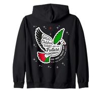 Speranza per i Bambini di Gaza | Design di Piccione della Pace Felpa con Cappuccio
