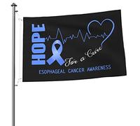 Speranza Per La Consapevolezza Del Cancro Esofageo Durevole Bandiere Di Benvenuto Con 2 Occhielli Bandiera Da Cortile Decorazione Per Esterni All'Aperto Fattoria 90X150Cm