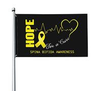 Speranza Per Una Guarigione: Consapevolezza Della Spina Bifida Garden Flag Durevole Bandiere Da Giardino Con 2 Occhielli Bandiera Da Cortile Per All'Aperto Patio Interni 90X150Cm