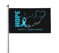 Speranza Per Una Guarigione Della Consapevolezza Della Sindrome Di Tourette Bandiera Da Cortile Durevole Bandiere Di Benvenuto Divertente Bandiere Da Giardino Per Interni Patio Fattoria 90X150Cm