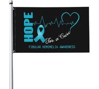 Speranza Per Una Guarigione Della Consapevolezza Dell'Emimelia Fibulare Bandiera Da Cortile Bandiere Di Benvenuto Divertente Bandiere Da Giardino Per Patio Fattoria Interni 90X150Cm