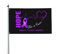 Speranza Per Una Guarigione Della Consapevolezza Sulla Violenza Domestica Bandiera Da Cortile Durevole Bandiere Da Giardino Divertente Garden Flag Per Fattoria Interni Patio 90X150Cm