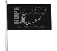 Speranza Per Una Guarigione Nella Consapevolezza Del Diabete Di Tipo 1 Garden Flag Resistente Alle Intemperie Bandiere Da Giardino Durevole Bandiera Da Cortile Per Patio Fattoria Interni 90X150Cm