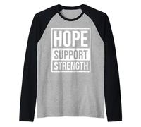 Speranza. Supporto. Forza Maglia con Maniche Raglan