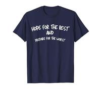 Sperare Il Meglio e prepararsi al peggio Maglietta, Uomo, Navy, 3XL