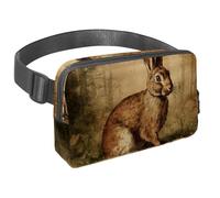 Sperimenta la libertà in movimento con il nostro marsupio da viaggio, borsa a tracolla per corsa, escursionismo, ciclismo, su misura per uomini e donne, motivo vintage procione, Multicolore#07,