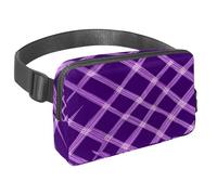 Sperimenta la libertà in movimento con il nostro marsupio da viaggio, borsa a tracolla per corsa, escursionismo, ciclismo, su misura per uomini e donne, motivo scozzese retrò blu, Multicolore#08,