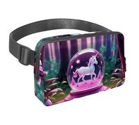 Sperimenta la libertà nelle tue avventure all'aria aperta, marsupio da viaggio per uomini e donne, borsa a tracolla per corsa, escursionismo e ciclismo, sfera di cristallo unicorno, Multicolore#03,