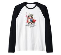 Sperimentiamo all'alba Divertente Insegnante di scienze Procione Maglia con Maniche Raglan
