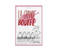 SPERKY Poster del film La Grande Bouffe su tela, decorazione artistica da parete per soggiorno e camera da letto, senza cornice, 20 x 30 cm