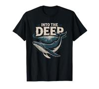 Sperm Whale Diving Deep Into Ocean Illustration Lovers Dive Maglietta