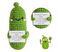 SPERMUOY Emotional Support Pickled Cucumber Gift,Pocket Hug Positive Pickle,Mini Peluche Personaggi Divertente Bambola Cetriolo Supporto Emotional Pickle Knitted Gift per amici e genitori
