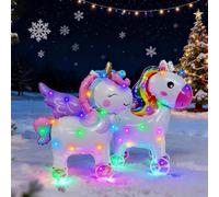 SPERMUOY Palloncini a forma di unicorno, 2 pezzi, per compleanno, unicorno, 3D, con ruote, in pellicola con unicorno, decorazione di compleanno per ragazze, unicorno, per il compleanno dei bambini