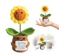 SPERMUOY Pocket Hug Fiore positivo, girasole positivo tedesco, lana per lavorare a maglia con fiori, patate positive, regalo di buon miglioramento