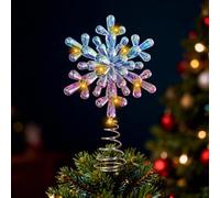 SPERMUOY Puntale per albero di Natale, 20CM a forma di stella, punta per albero di Natale, piccola, mini punta per albe-ro di Nata-le