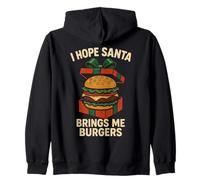 Spero Che Babbo Natale Mi porti Hamburger Felpa con Cappuccio