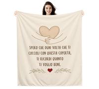Spero che ogni volta che ti coccoli con questa coperta ti ricordi quanto ti voglio bene Idee Regali Coperte Regalo per Donne Uomini Mamma Papà Figlia Sorella Nonna Amici Compleanno Regalo di Natale