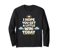 Spero Che Qualcosa di Buono Ti accada Oggi Positivo Maglia a Manica